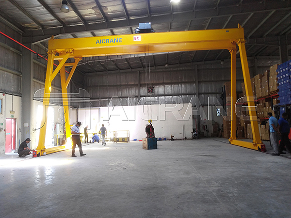 Double Girder Warehouse Gantry Crane Manufacturer