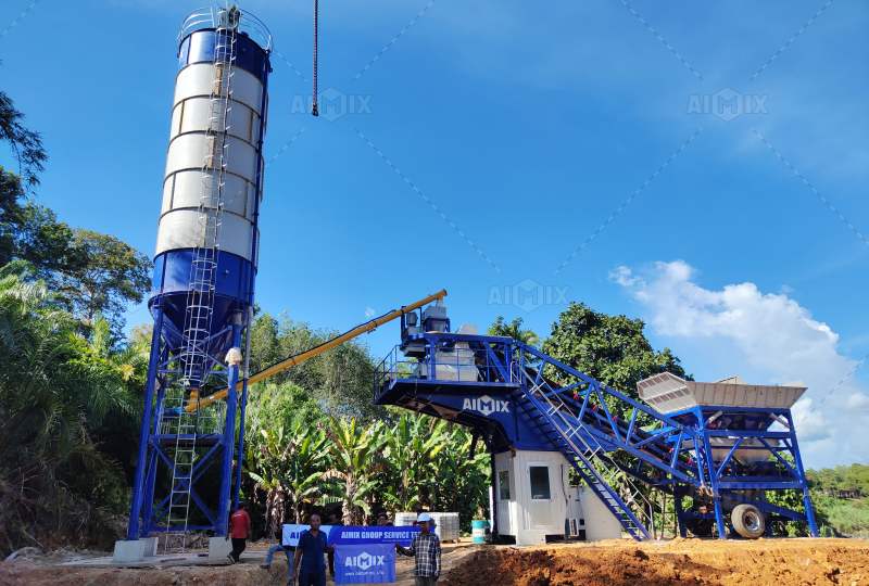 AJY-35 mobile concrete mixing plant