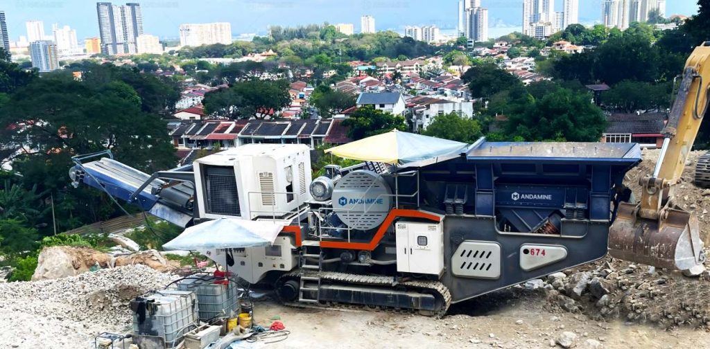 Andamine mobile jaw crusher plant