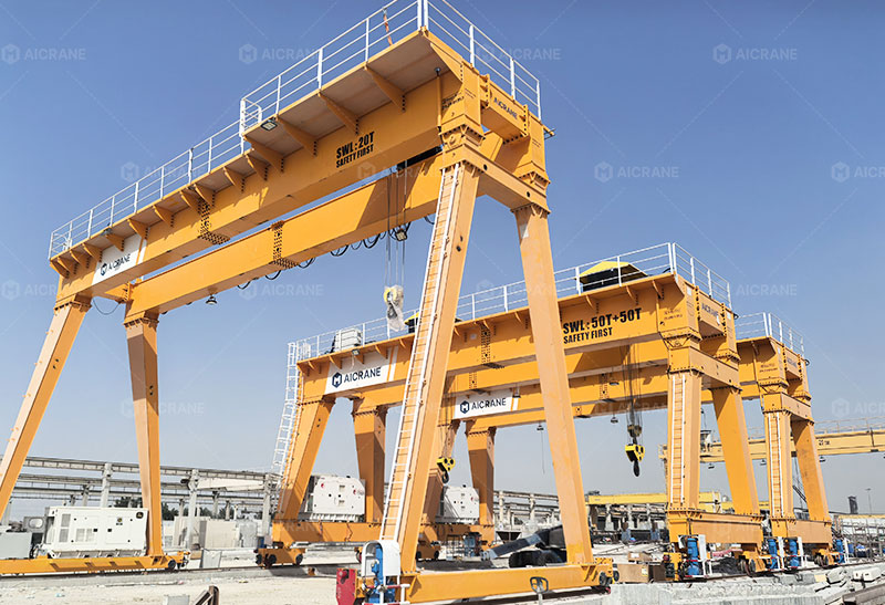 heavy duty gantry crane in precast yard